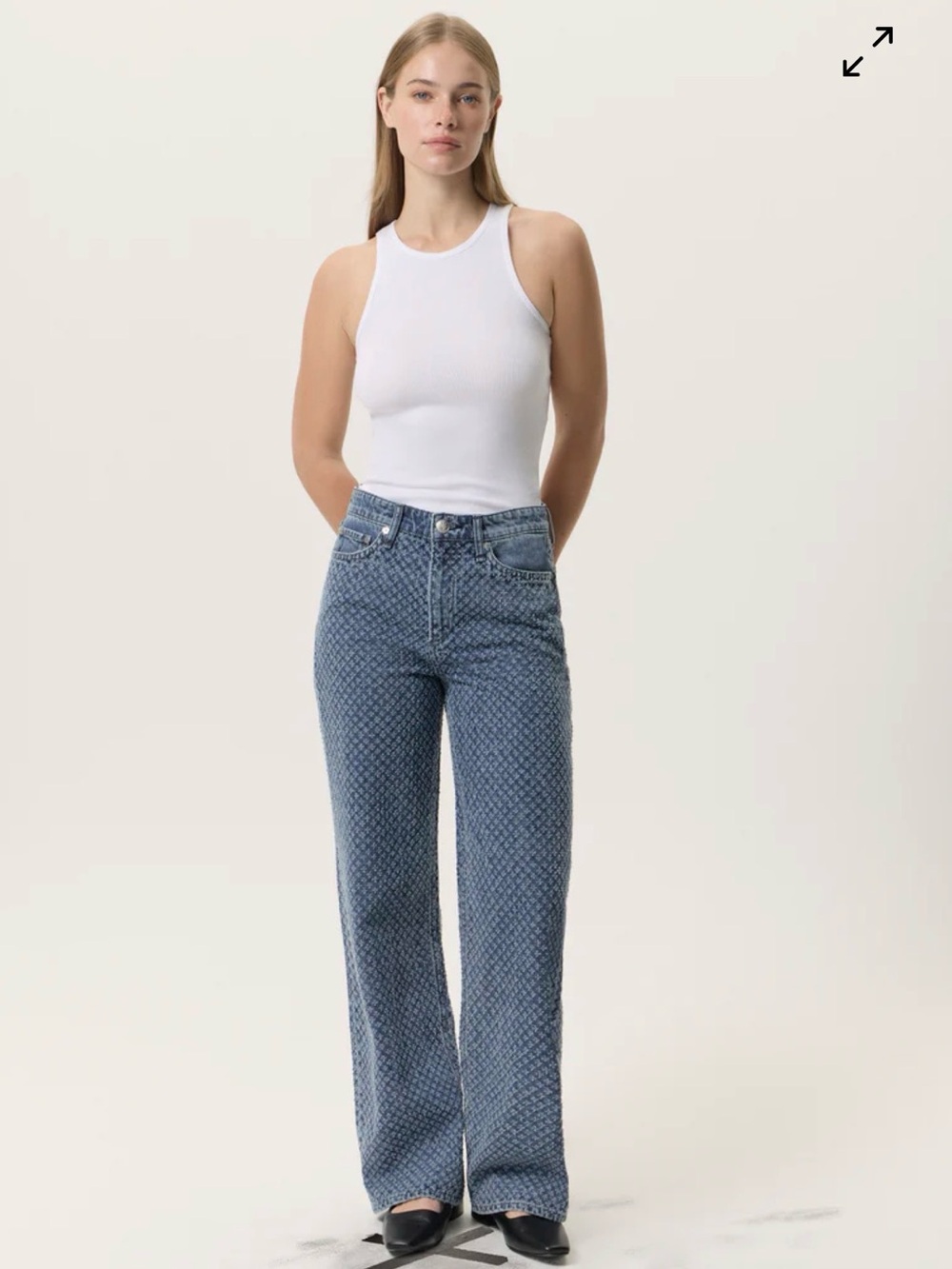 Rag and Bone Logan Blue Patterned Jeans - 25
